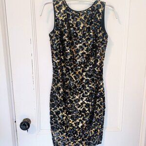 Dress The Population S Sequin Stretch V-back Dress